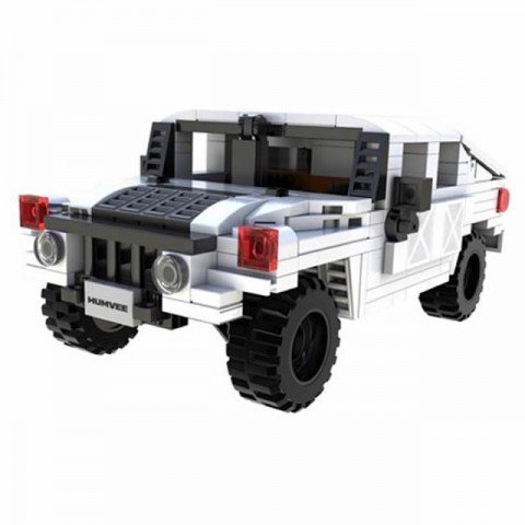 CaDA US Army Mini Humvee Truck 1/24 Scale 328 Pieces (Unassembled Brick Build Kit) - C55022W