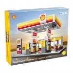 CaDA Shell Retail Petrol Fuel Station 1309 Pieces (Unassembled Brick Build Kit) - C66026W