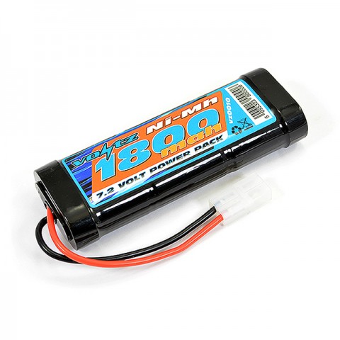 Voltz 1800mah 7.2v NiMh Battery Pack SubC for RC Car, Boat, Bike Battery with Tamiya Plug - VZ0010