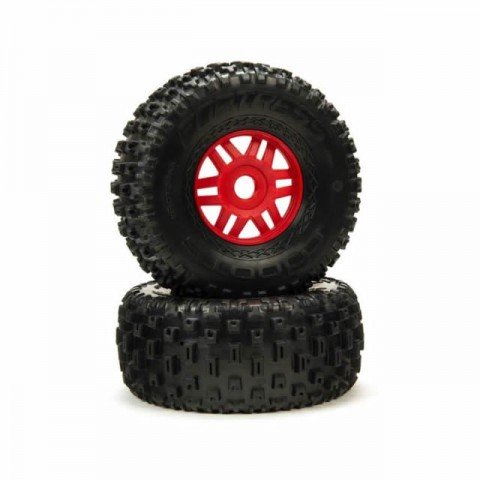Arrma 1/8 dBoots Fortress 2.4/3.3 Pre-Mounted wheels and Tyres with 17mm Hex (Pack of 2) - ARA550065