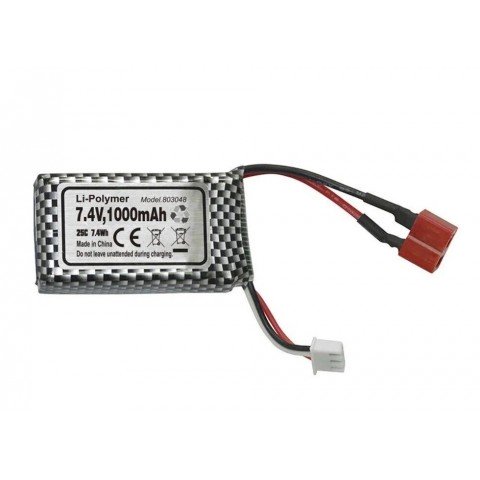 FTX Tracer and BlackZon Slyder LiPo 7.4v 1000mAh 25C Battery with Deans Connector - FTX9791