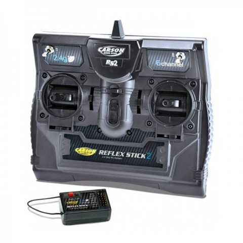 Carson Reflex Stick II 2.4Ghz 6 Channel Transmitter Radio System with Receiver - C501006