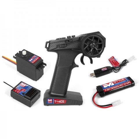 M-Style 2.4Ghz Radio System RC Transmitter, Servo, Battery and Charger - 542409